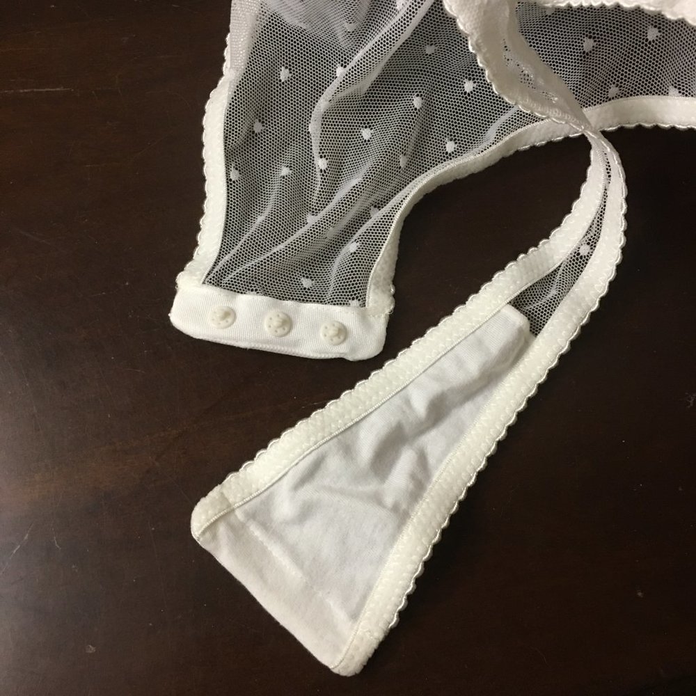 INC INTERNATIONAL CONCEPTS "Core Body Hang" Cupped Swiss Dot Thong Bodysuit NEW! - Picture 12 of 16
